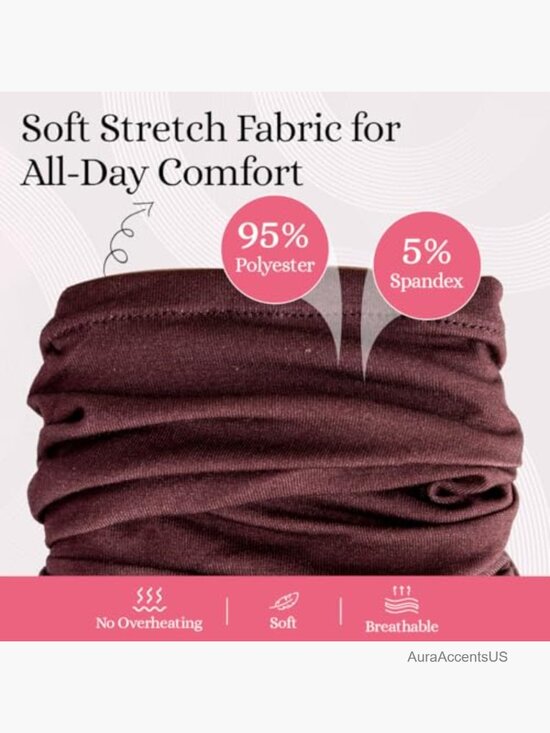 Curly Hair Headbands - Wide Adult Size - Stretchy Non Slip - Yoga Workout Head main image 4